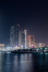 Fototapeta na wymiar Abu Dhabi cityscape at night