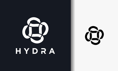 dragon hydra logo - obrazy, fototapety, plakaty