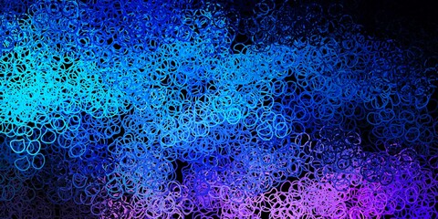 Dark pink, blue vector pattern with abstract shapes.