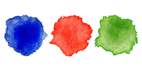 Watercolor abstract splash set.