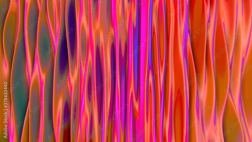 Poster looped animated background of deforming wave surfaces. abstract animation. 3d render