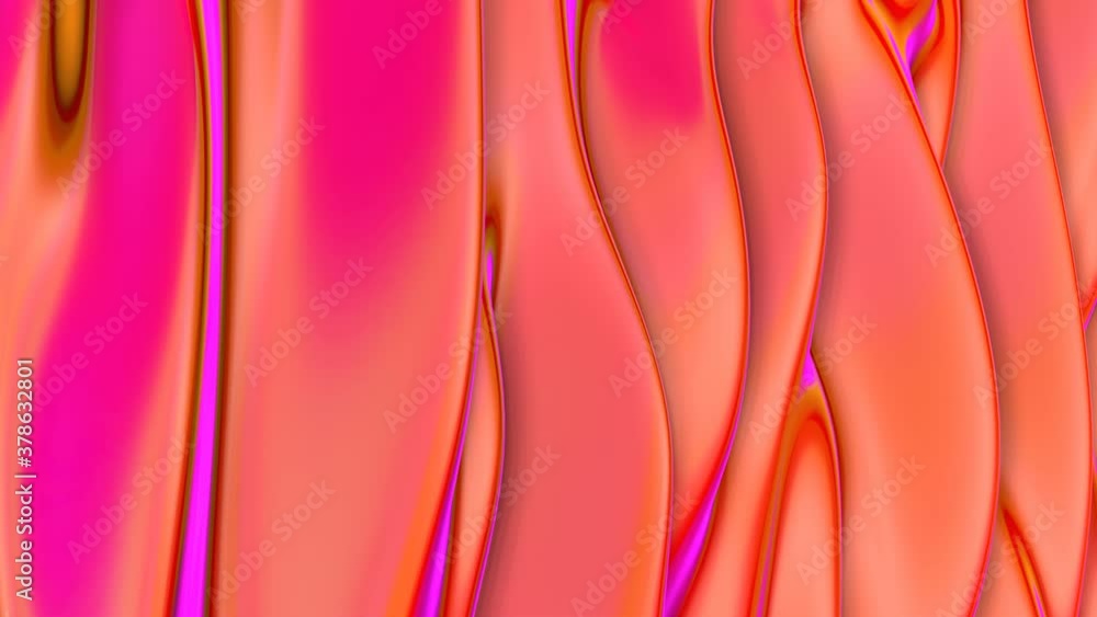 Aufkleber looped animated background of deforming wave surfaces. abstract animation. 3d render