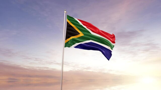  South Africa Flag With Air Force. 