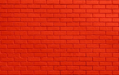 Red color brick wall Brickwall texture background