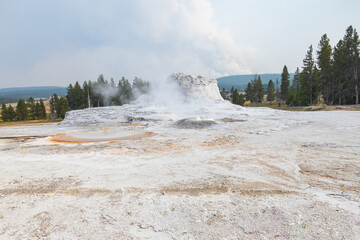 Castle Geyser, Thermal features at Yellowstone National Park