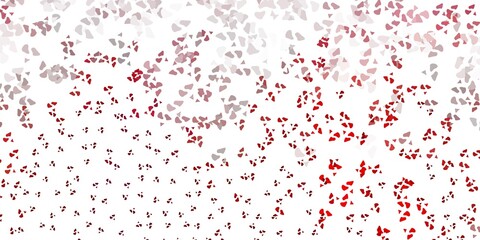 Light purple, pink vector background with random forms.