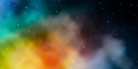 Light Blue, Red vector template with neon stars. Decorative illustration with stars on abstract template. Best design for your ad, poster, banner.