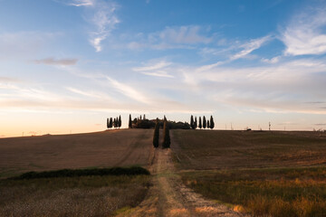 Obraz premium Villa Poggio Manzuoli or Gladiator House in Val d'Orcia, Tuscany