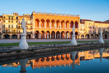 Loggia Amuela Palazzo on Prato della Valle in Padova, Italy