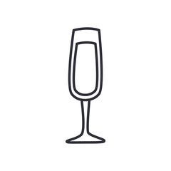 champagne cup line style icon vector design