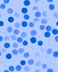 Seamless Circle Texture. Watercolor Blots 
