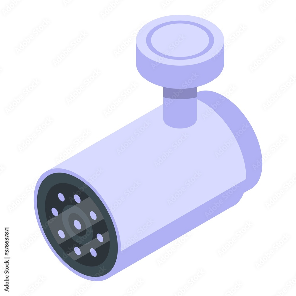 Poster waterproof security camera icon. isometric of waterproof security camera vector icon for web design 
