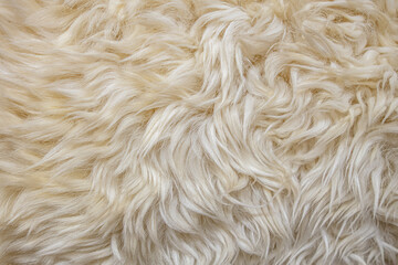 abstract background of an elegant warm white fur close up