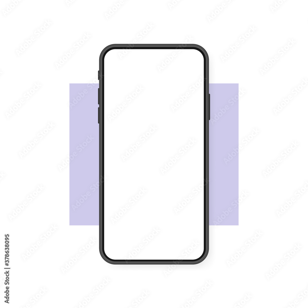 Poster smartphone blank screen, phone mockup with blank screen. template for infographics or presentation u