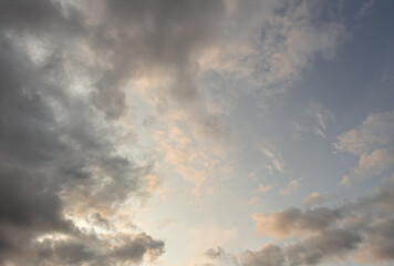 abstract background of cloudy sunset sky golden hour