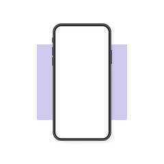 Smartphone blank screen, phone mockup with blank screen. Template for infographics or presentation UI design interface