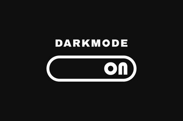 Phone dark mode.On and Off toggle switch buttons. Modern flat style vector illustration