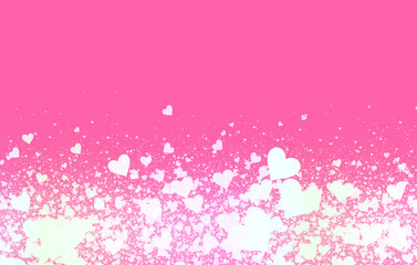 Hearts sprayed on background - Happy Valentine Day Decoration