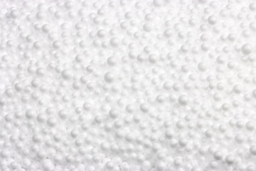 Polystyrene foam balls closeup background