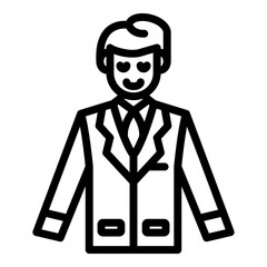Husband icon. Outline husband vector icon for web design isolated on white background