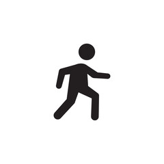 Fototapeta na wymiar man walking icon on white background