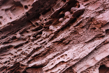 Desertic landscape with mountains and geological formations from Argentina