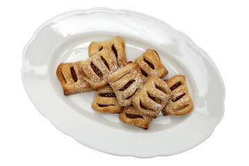 Blätterteig Plätzchen mit Aprikosenfüllung