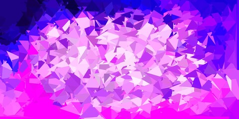 Obraz premium Light purple, pink vector abstract triangle template.