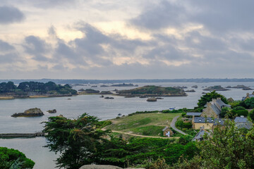 Landscape at picturesque Ile de Brehat island in Cotes-d'Armor department of Brittany, France