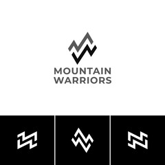 monogram initial letter mw logo vector
