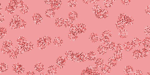 Light red vector natural artwork with flowers.