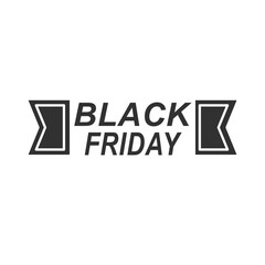 modern lettering of black friday isolated on white background icon silhouette style
