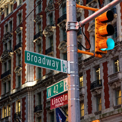 city street sign broadway