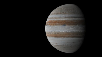 Planete Jupiter Fond Noir - Jupiter Planet - Black Background
