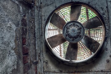 fan turbine behind a surface