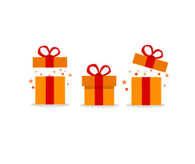 gift boxes with christmas tree