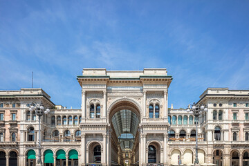 Italy, Milan, Cathedral Square, the Galleria Vittorio Emanuele II entrance