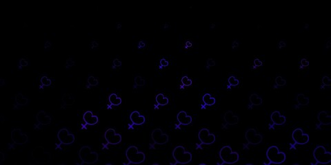 Dark Purple, Pink vector template with businesswoman signs.