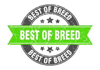 best of breed round stamp with ribbon. label sign
