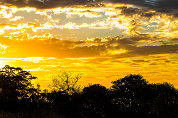 sunset in the mountains