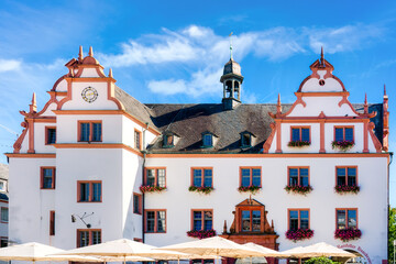 Obraz premium Darmstadt, close up of the old town hall on the market square (Marktplatz)