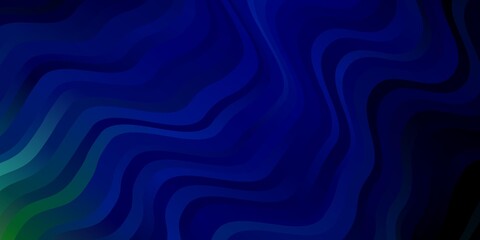 Dark Blue, Green vector texture with circular arc. Gradient illustration in simple style with bows. Template for cellphones.