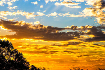 sunset in the mountains