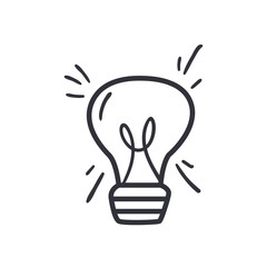 light bulb line style icon vector design