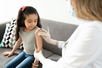 Cleaning the area for a vaccine