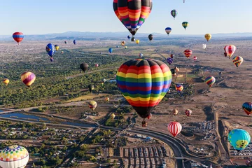  Albuquerque Balloon Fiesta vindt elk jaar in oktober plaats en trekt veel bezoekers van over de hele wereld. © Tricia