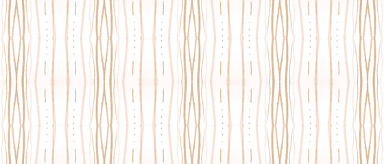 Brown Grunge Pattern. Antique Watercolor Stripes 