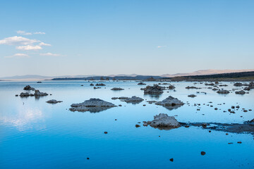 Mono Lake during colorful sunset, Mono County, California, USA