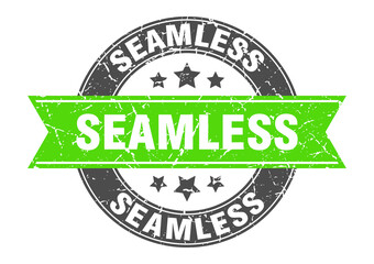 seamless round stamp with ribbon. label sign