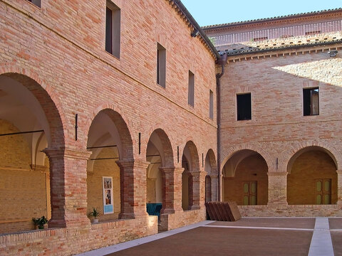 Italy, Marche, Osimo, interior view of the Franciscan monastery San Giuseppe da Copertino.